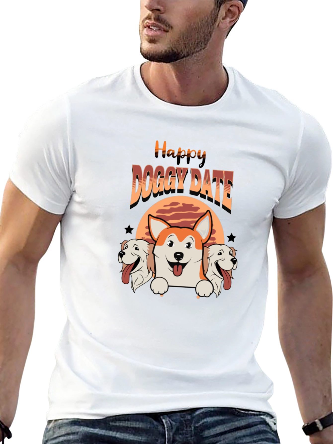Happy Doggy Date T-Shirt - Cute Pet Lover Tee