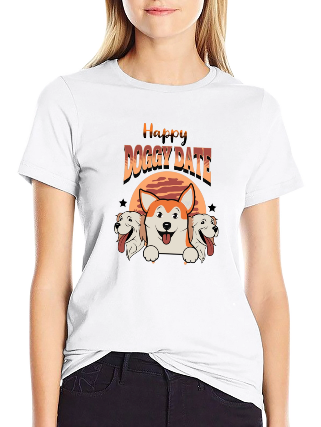 Happy Doggy Date T-Shirt - Cute Pet Lover Tee