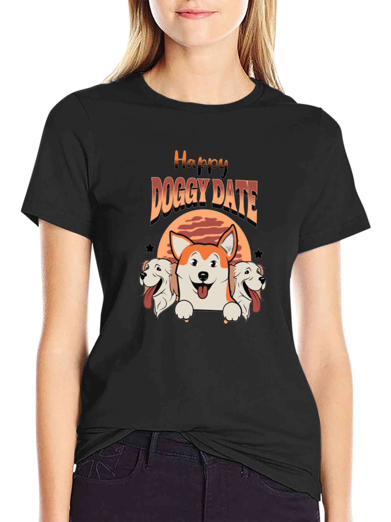 Happy Doggy Date T-Shirt - Cute Pet Lover Tee