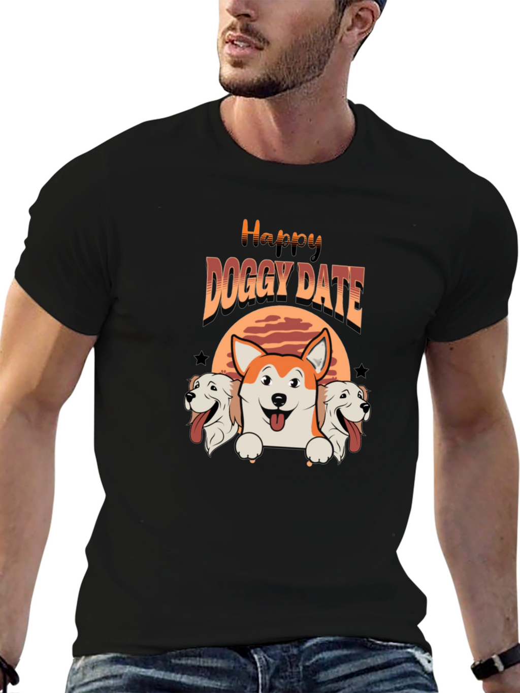 Happy Doggy Date T-Shirt - Cute Pet Lover Tee
