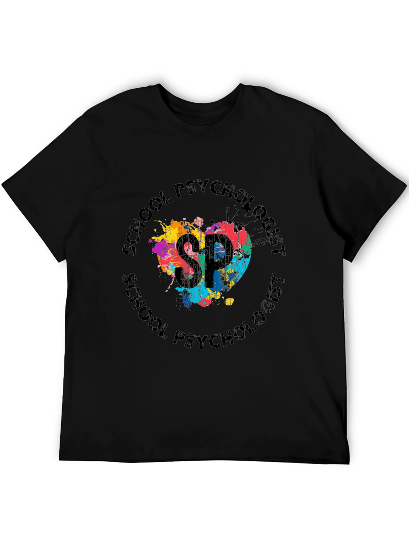 School Psychologist Colorful Heart T-Shirt