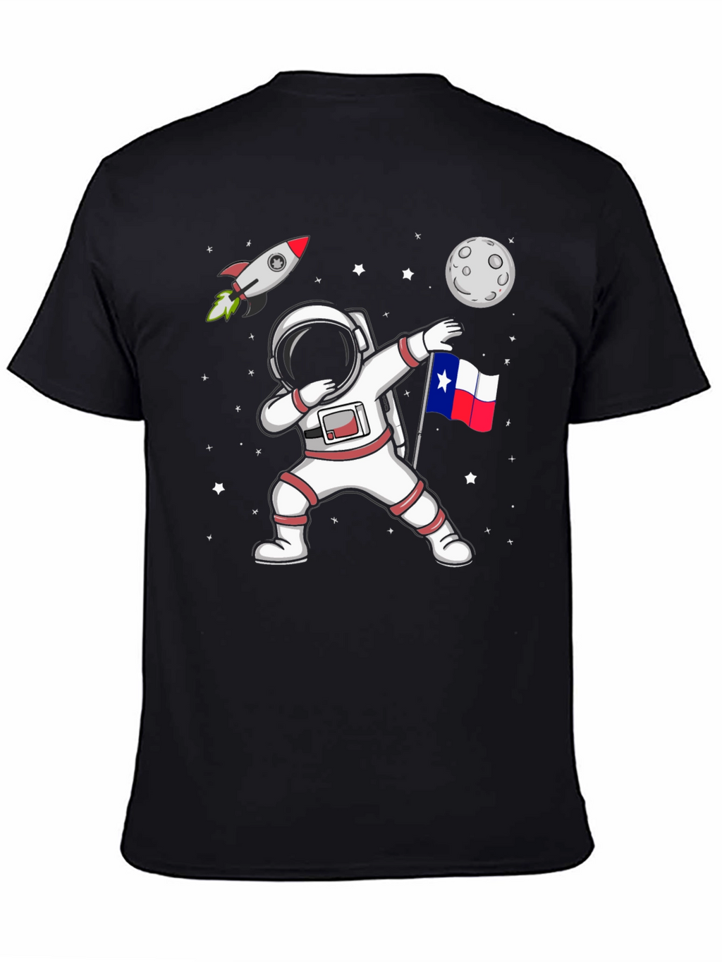 Astronaut Dabbing Texas Flag T-Shirt