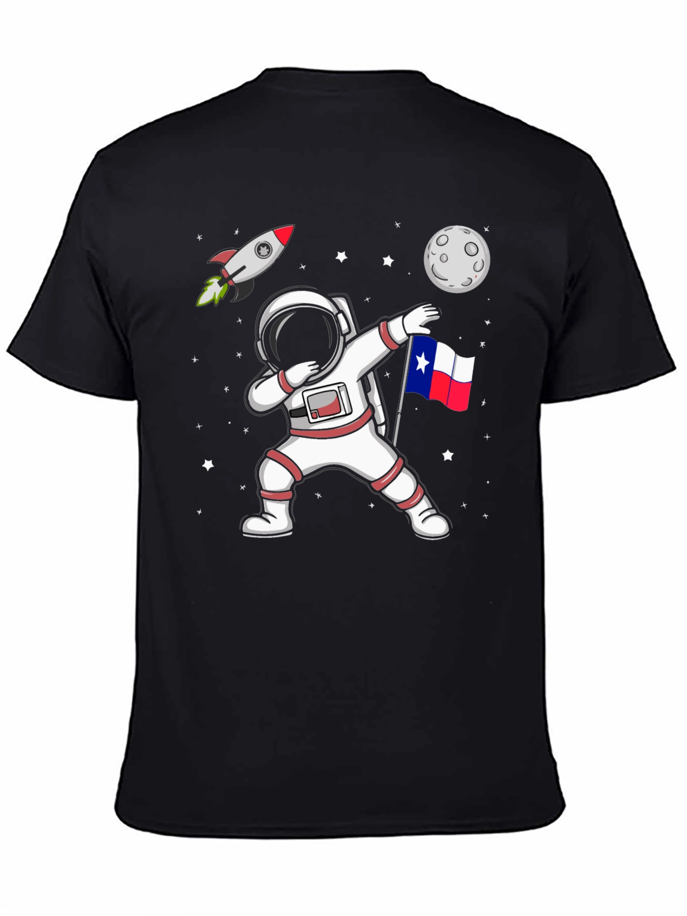 Astronaut Dabbing Texas Flag T-Shirt