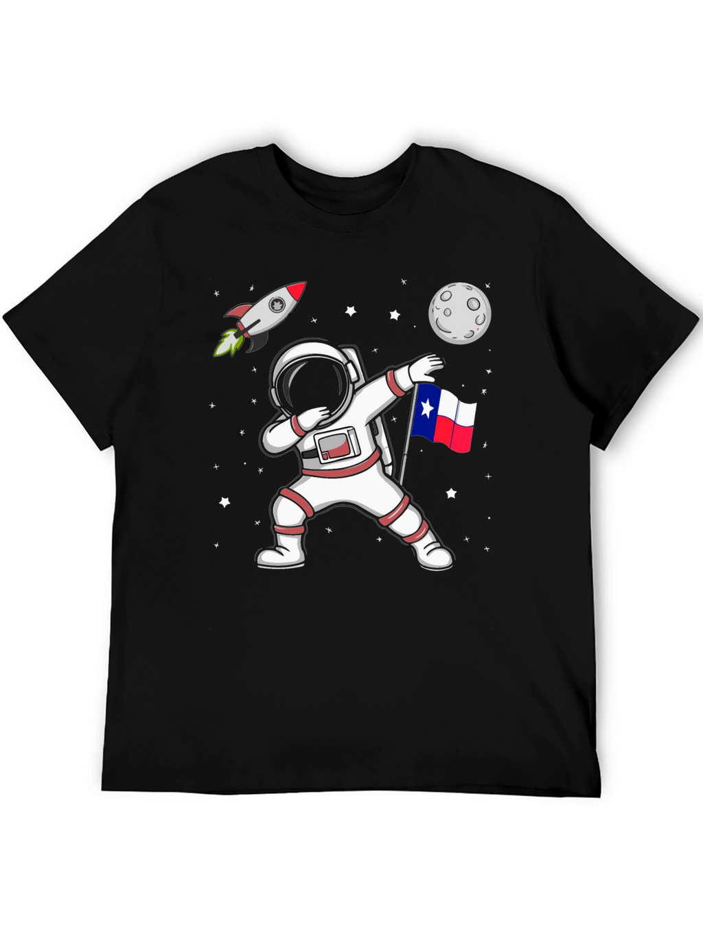 Astronaut Dabbing Texas Flag T-Shirt