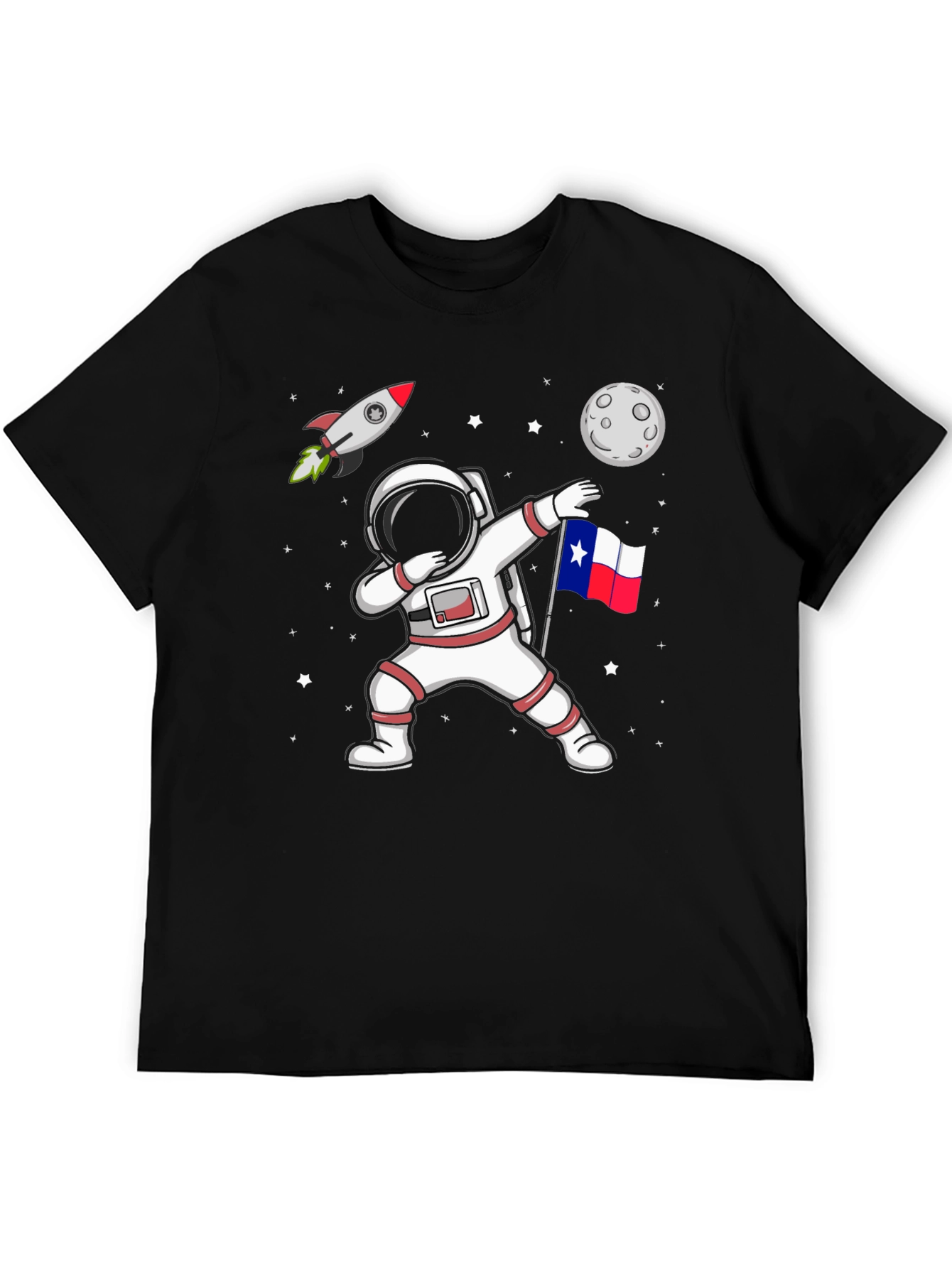 Astronaut Dabbing Texas Flag T-Shirt