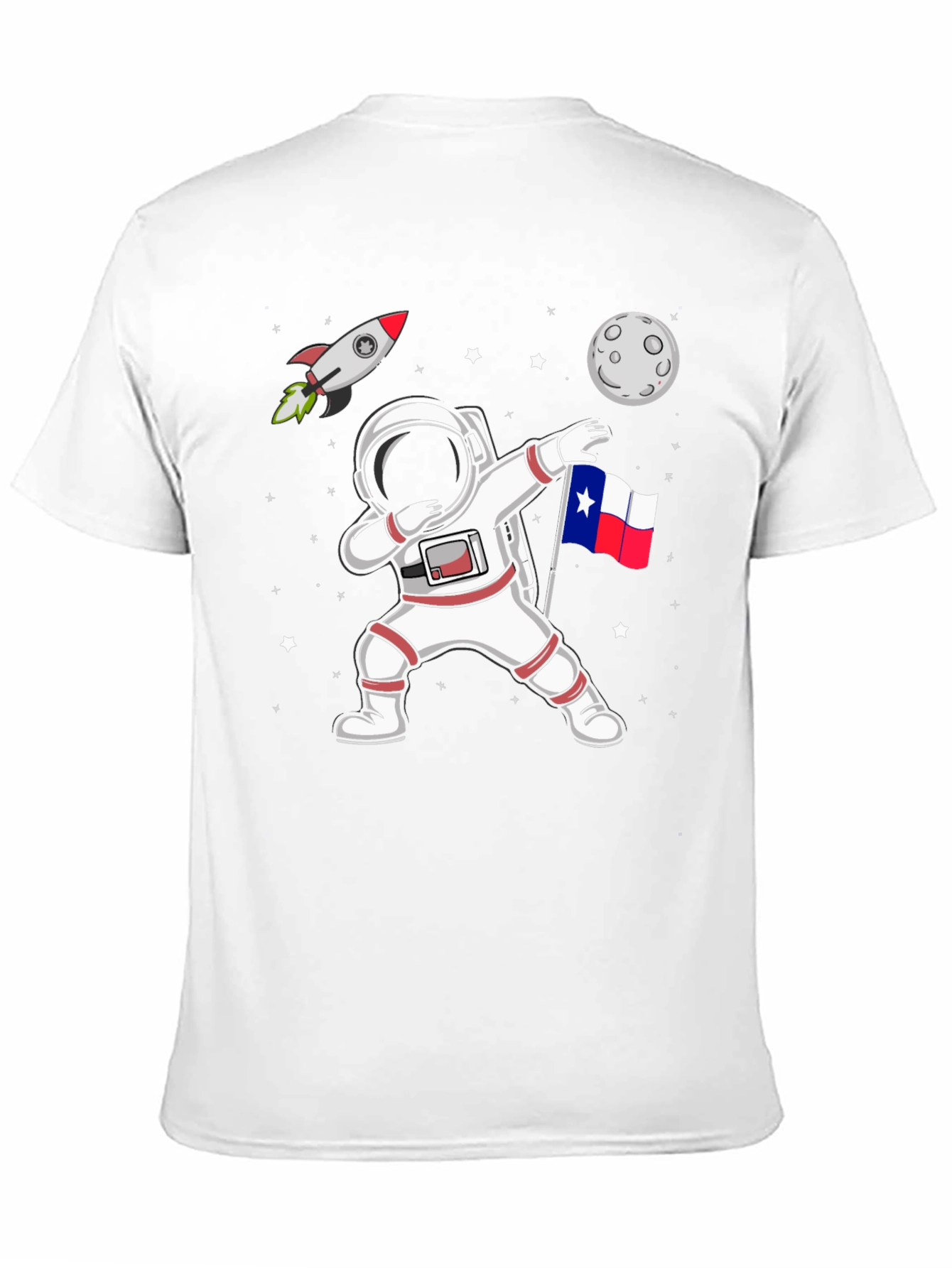 Astronaut Dabbing Texas Flag T-Shirt