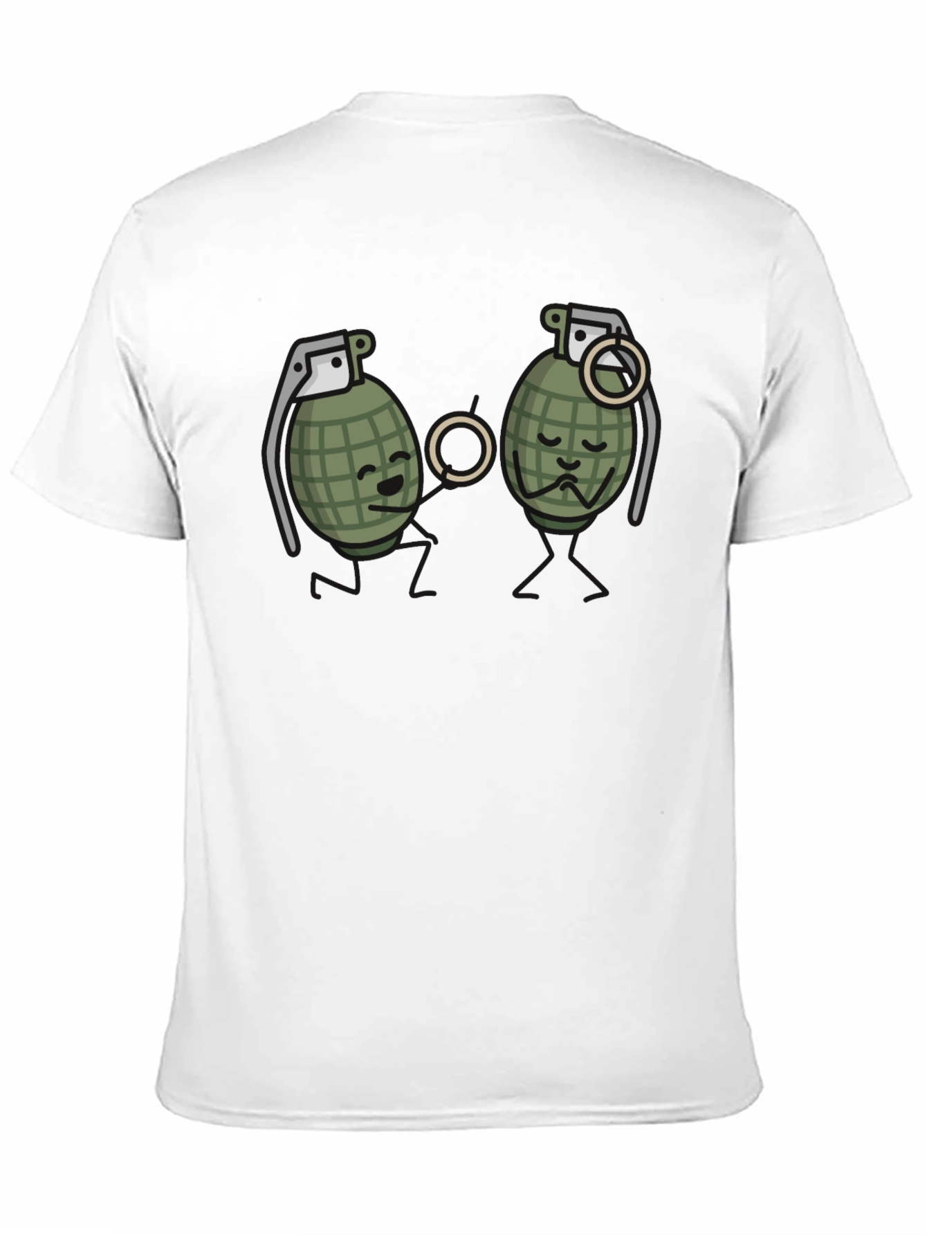 Humorous Grenade Romance Black T-Shirt