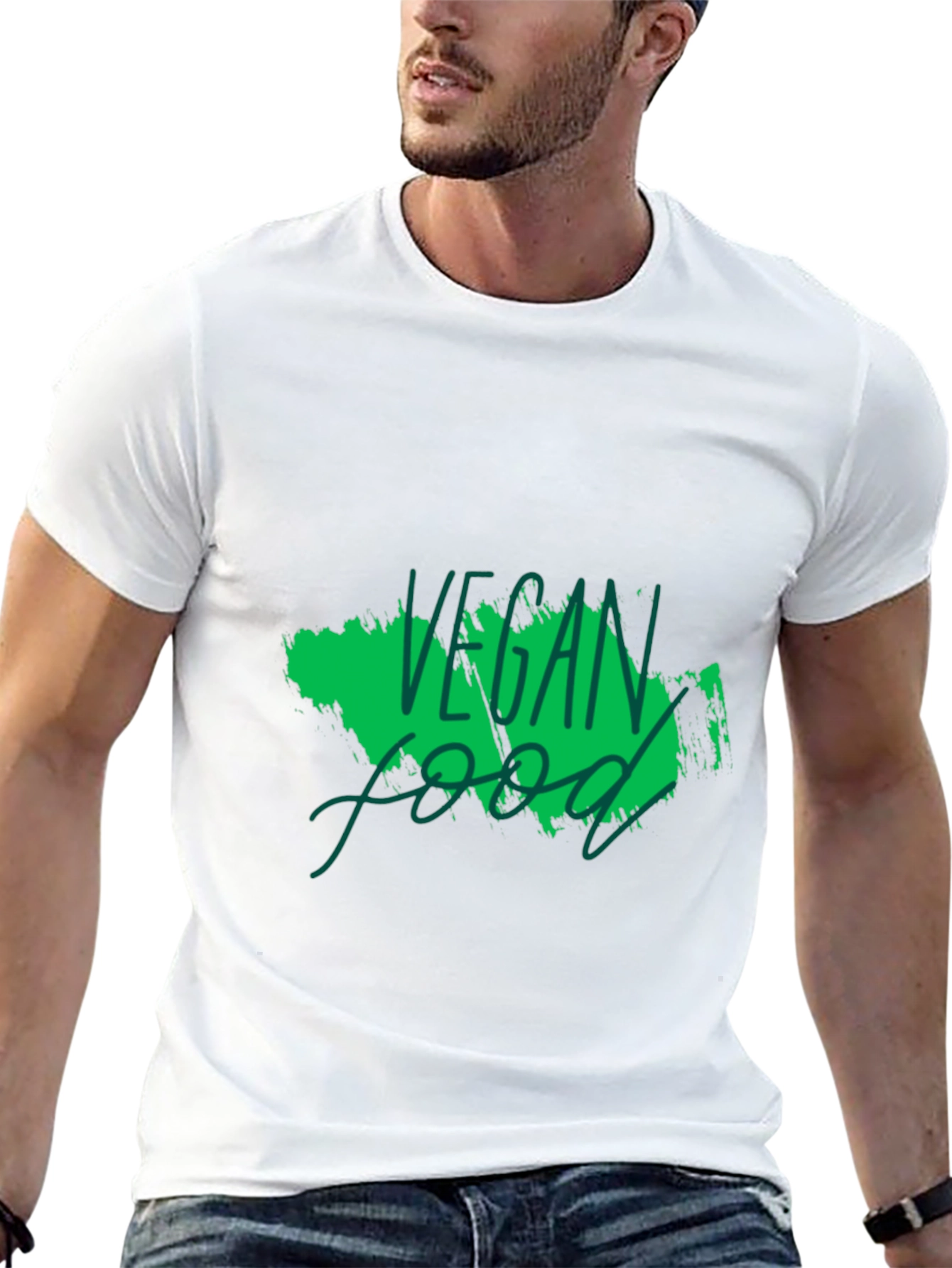 Vegan Food Graphic Black T-Shirt