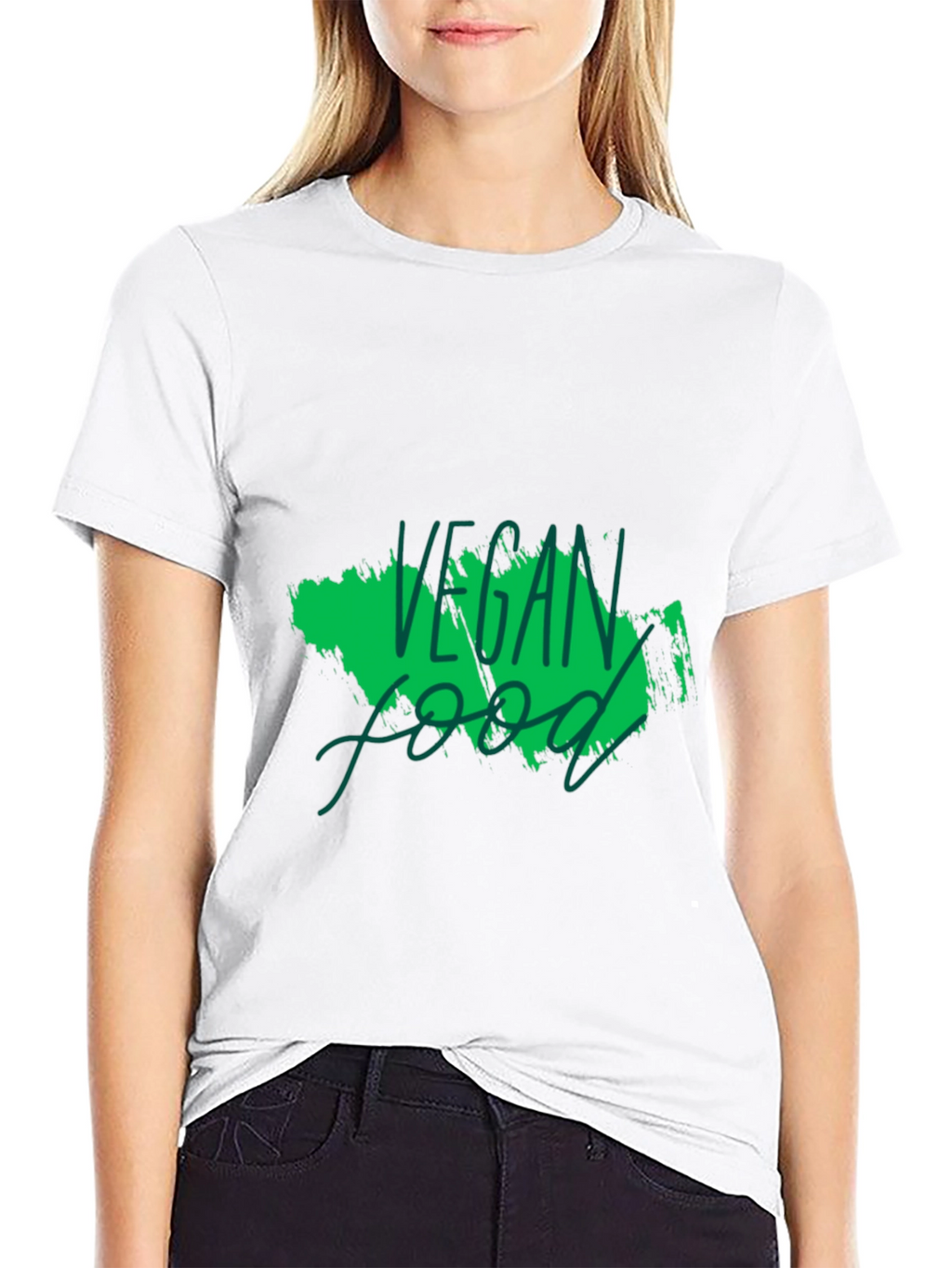 Vegan Food Graphic Black T-Shirt