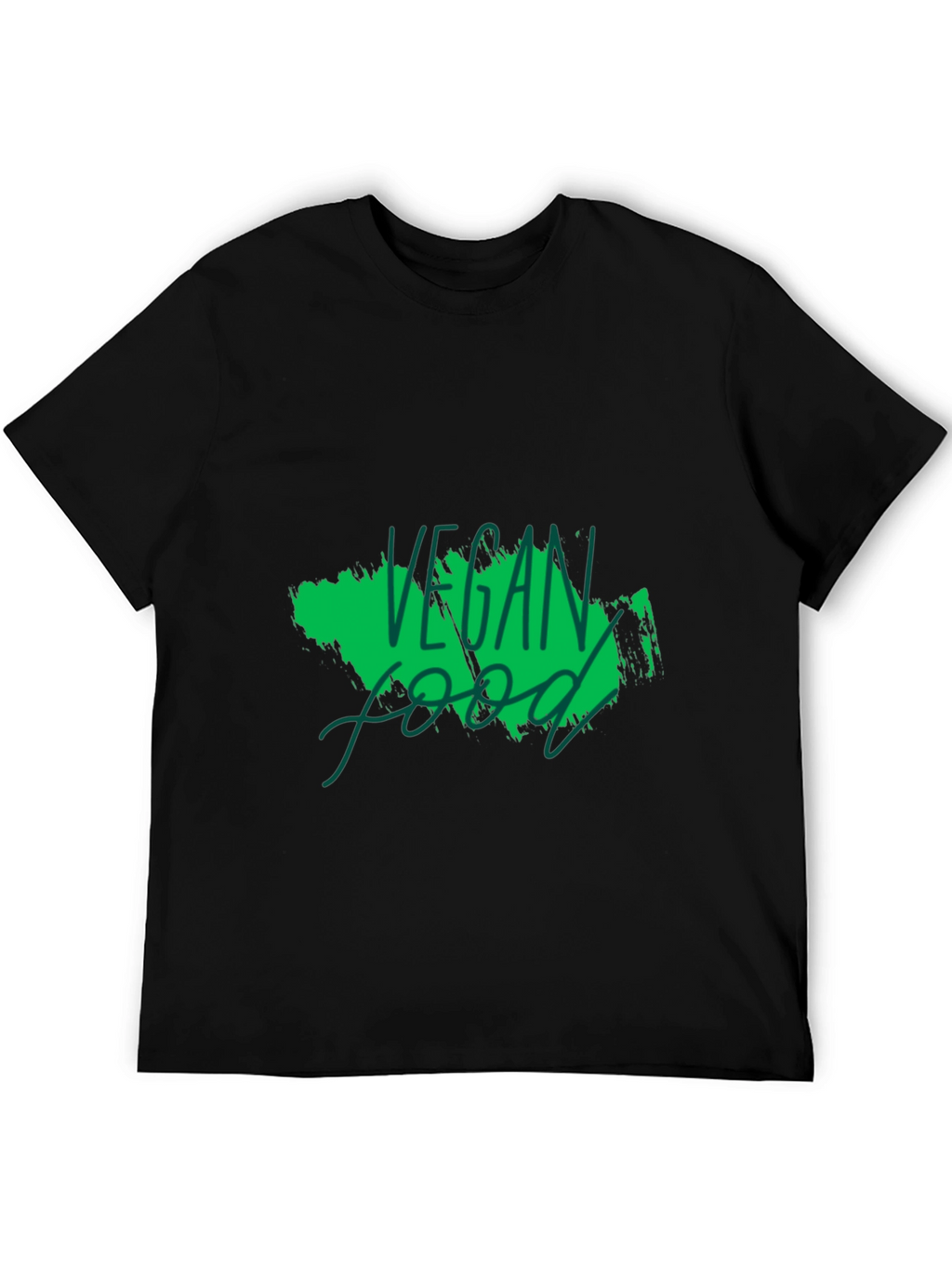 Vegan Food Graphic Black T-Shirt