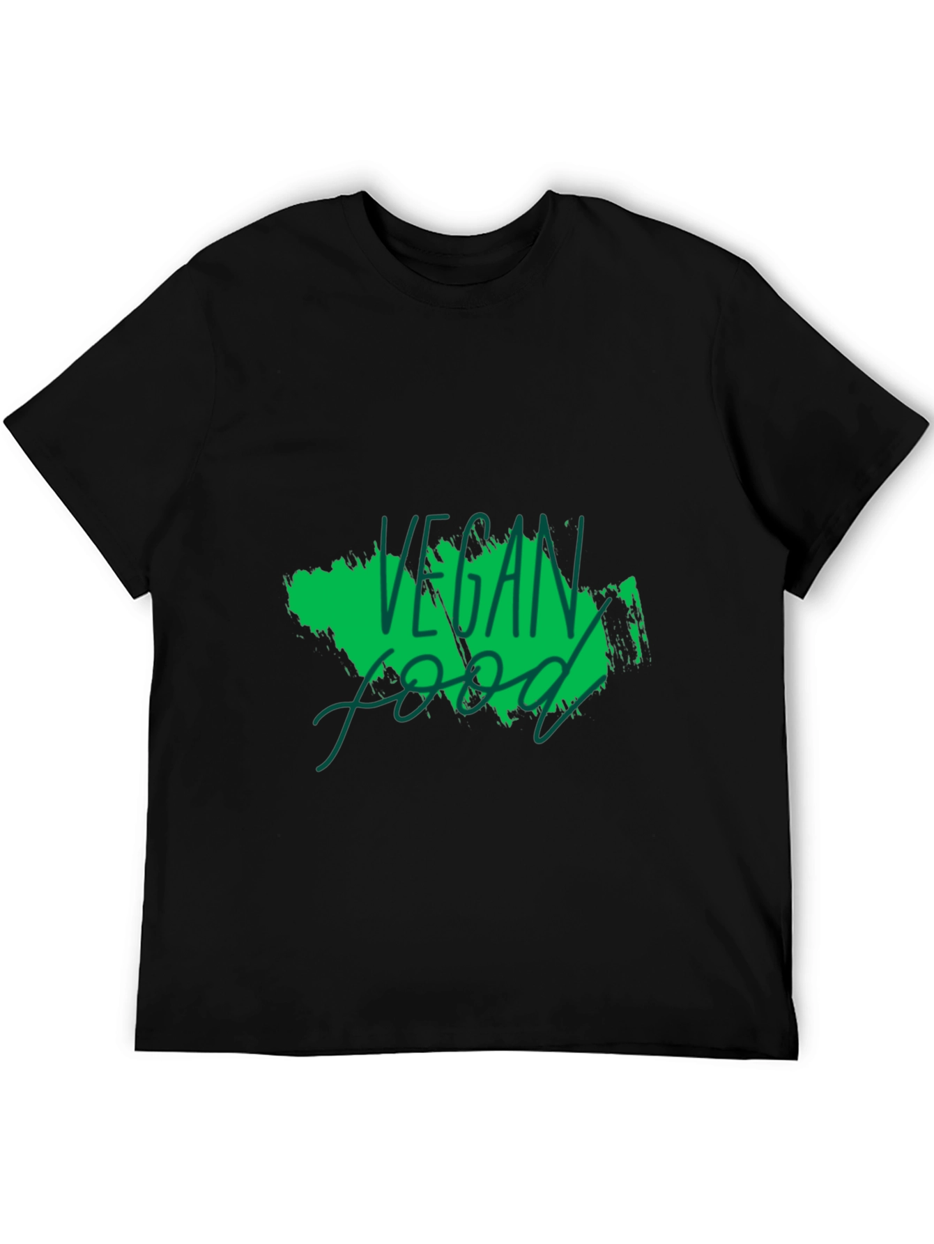 Vegan Food Graphic Black T-Shirt