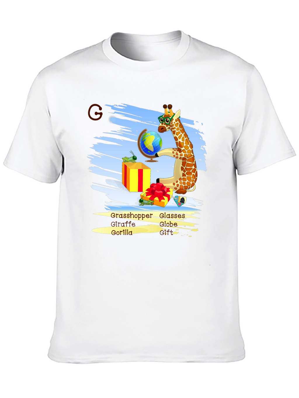 Giraffe Globe Glasses Graphic Tee