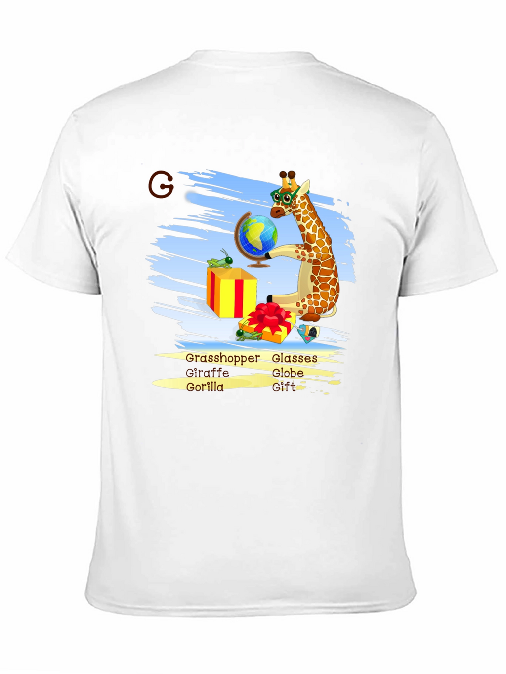 Giraffe Globe Glasses Graphic Tee