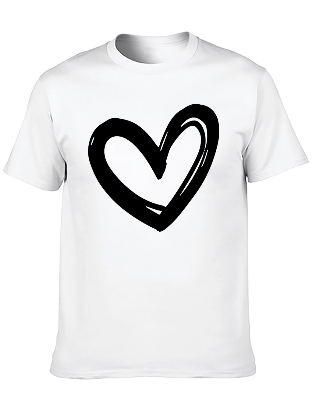 Mens Black Heart Graphic Tee