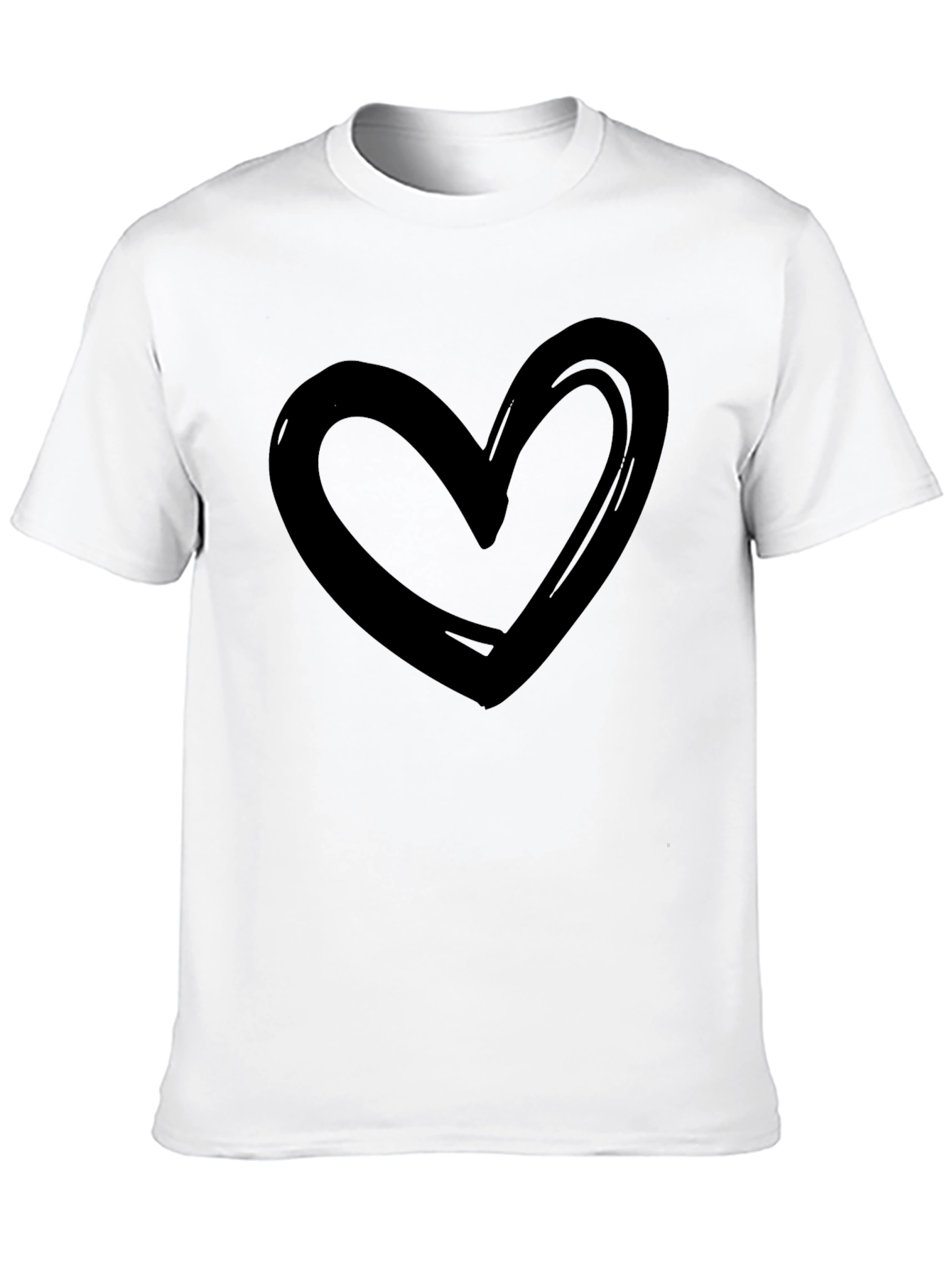 Mens Black Heart Graphic Tee
