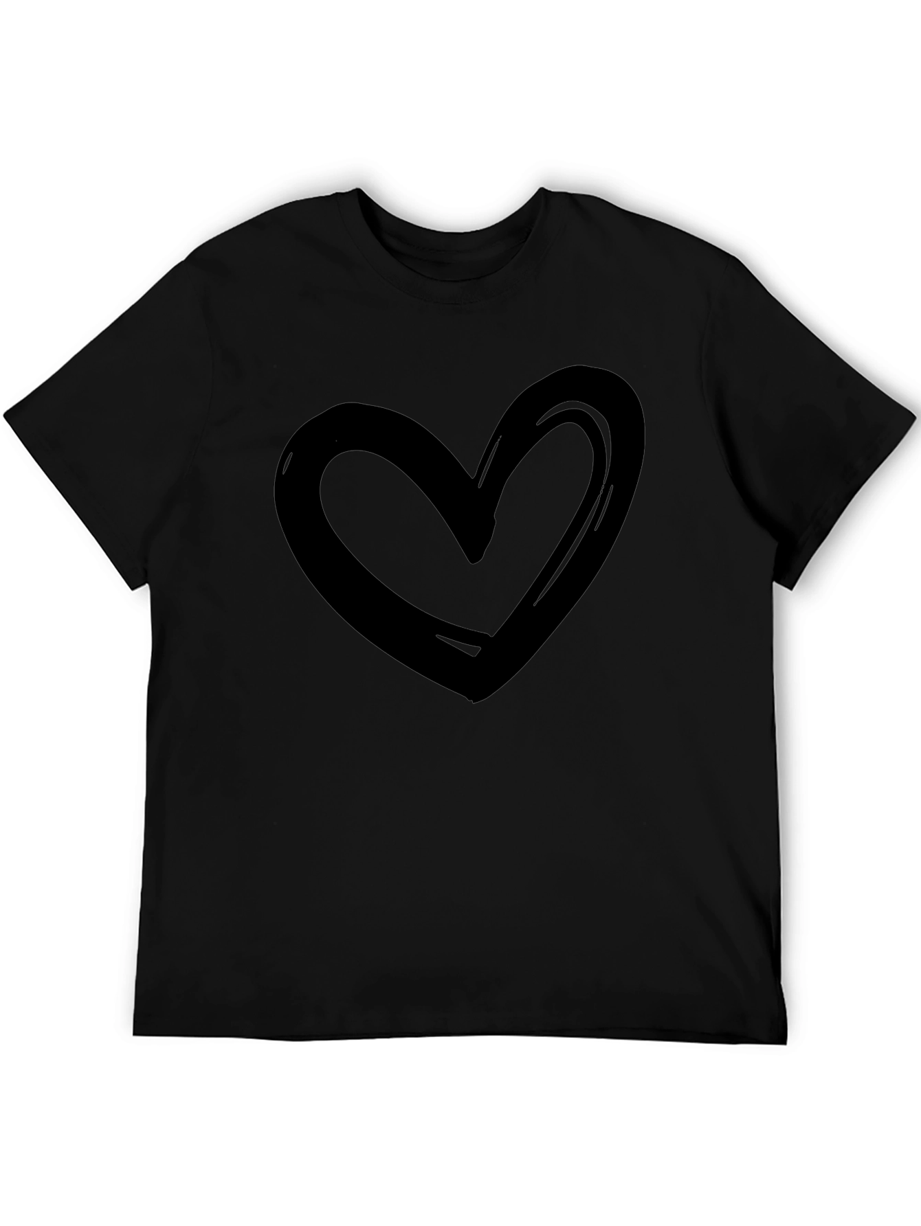 Mens Black Heart Graphic Tee