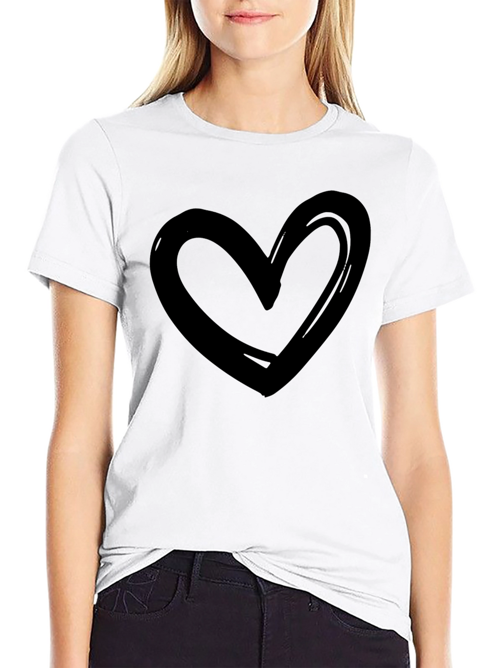 Mens Black Heart Graphic Tee