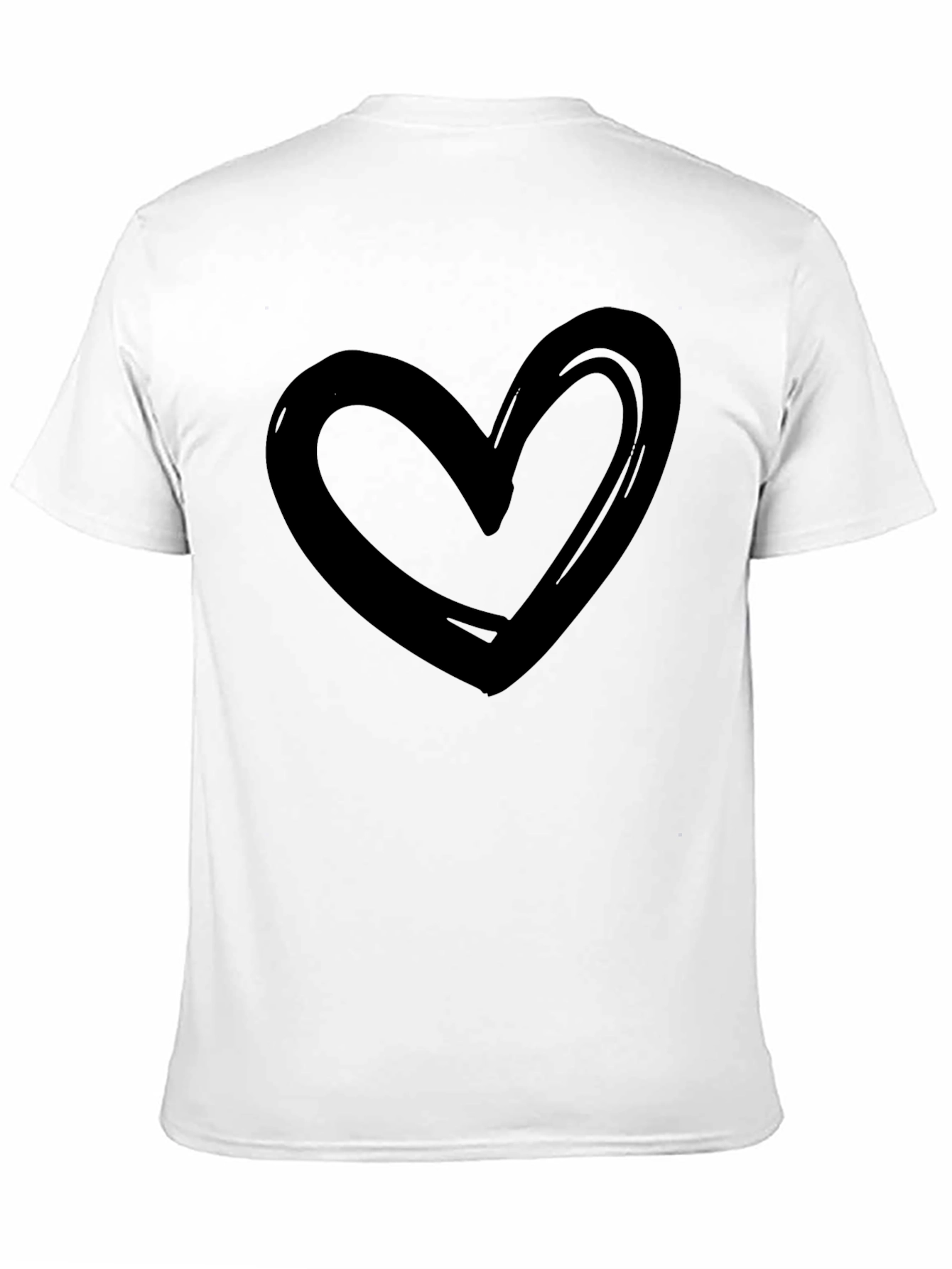 Mens Black Heart Graphic Tee