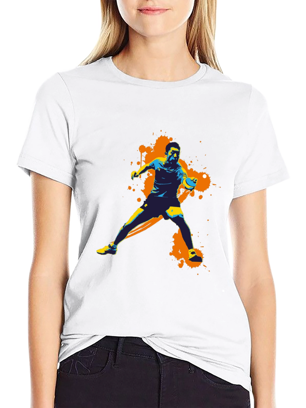 Abstract Table Tennis Graphic Tee
