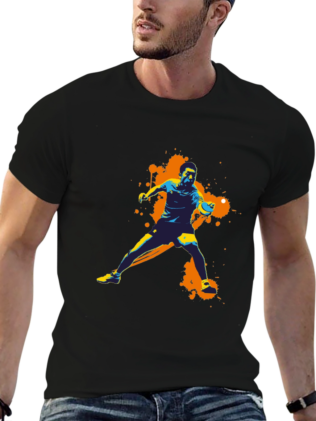 Abstract Table Tennis Graphic Tee