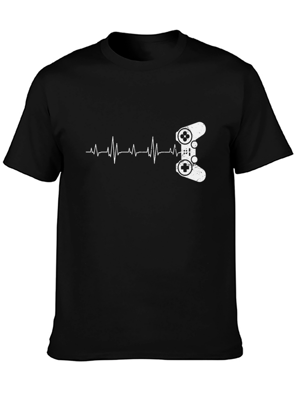 Gamer Heartbeat T-Shirt - Black Graphic Tee