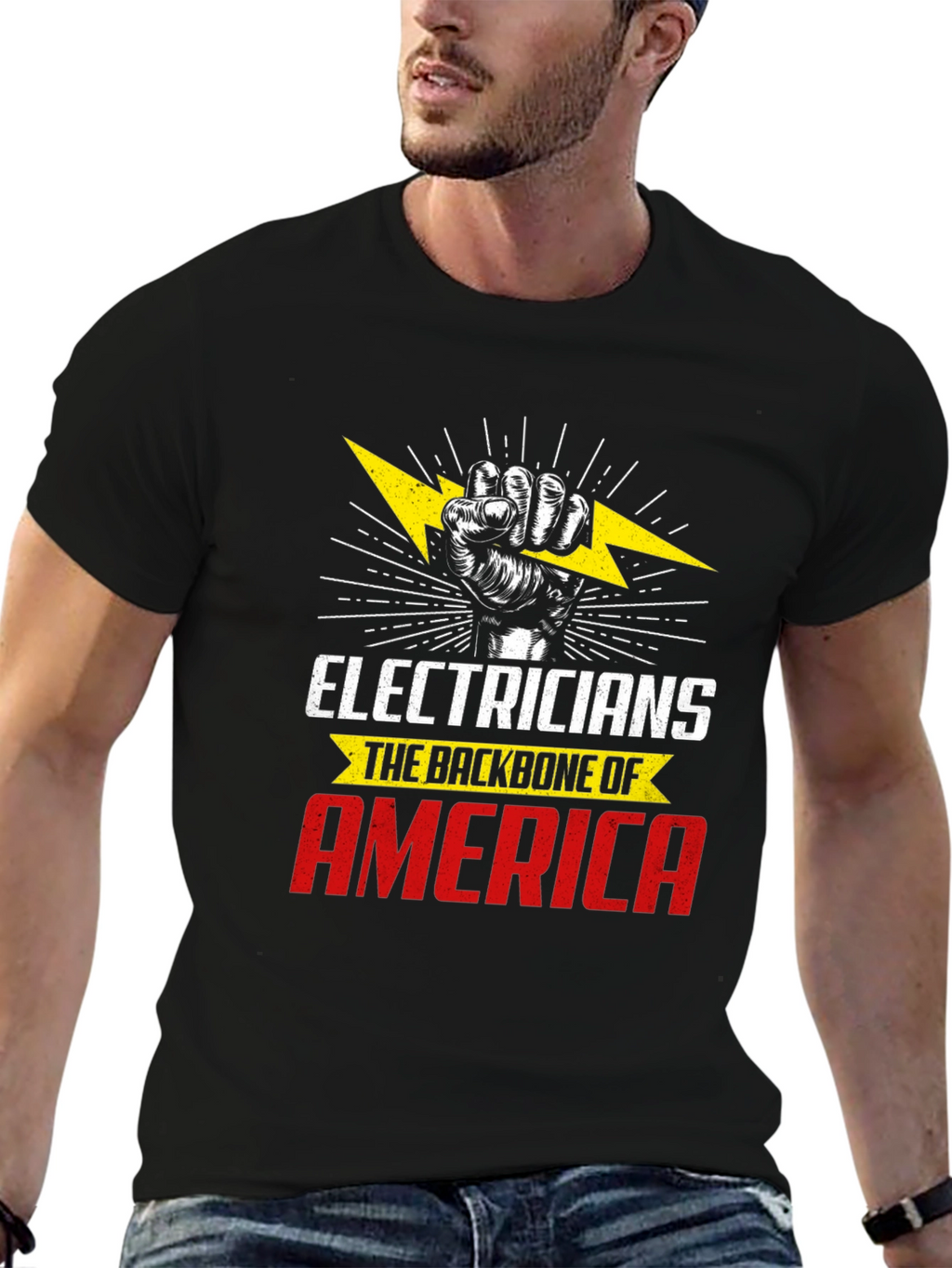 Electrician Backbone America T-Shirt