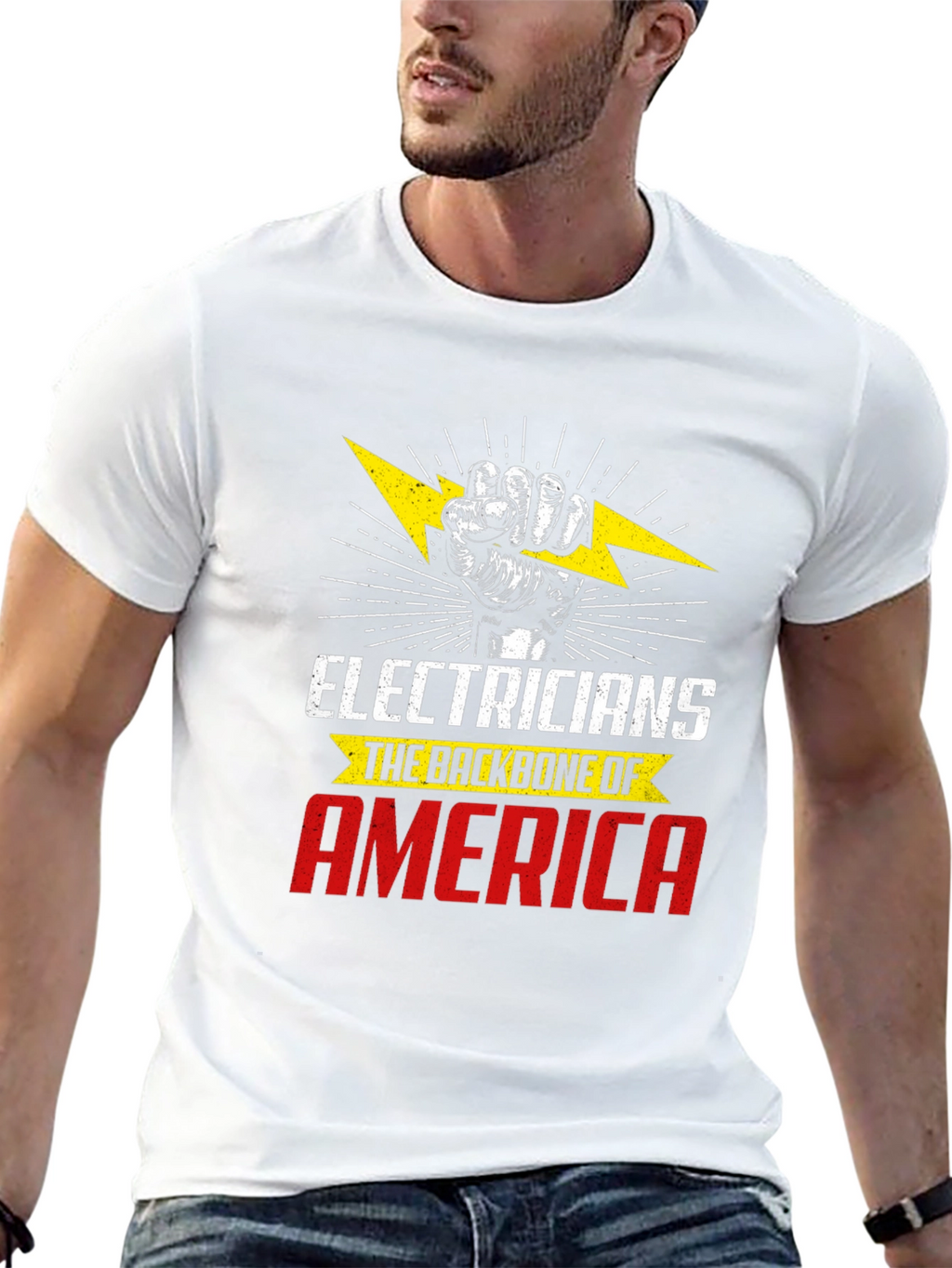 Electrician Backbone America T-Shirt