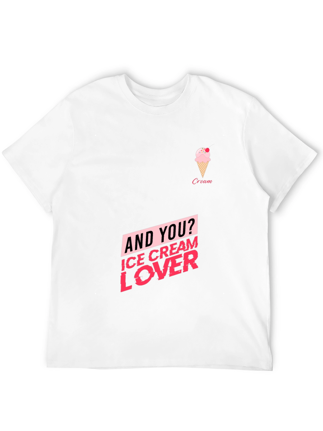 Ice Cream Lover Black T-Shirt