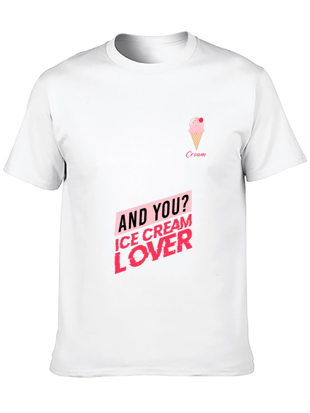 Ice Cream Lover Black T-Shirt