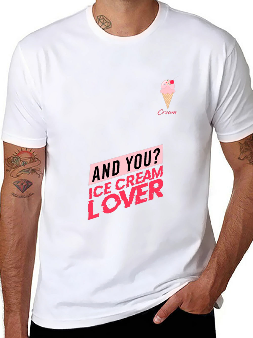 Ice Cream Lover Black T-Shirt