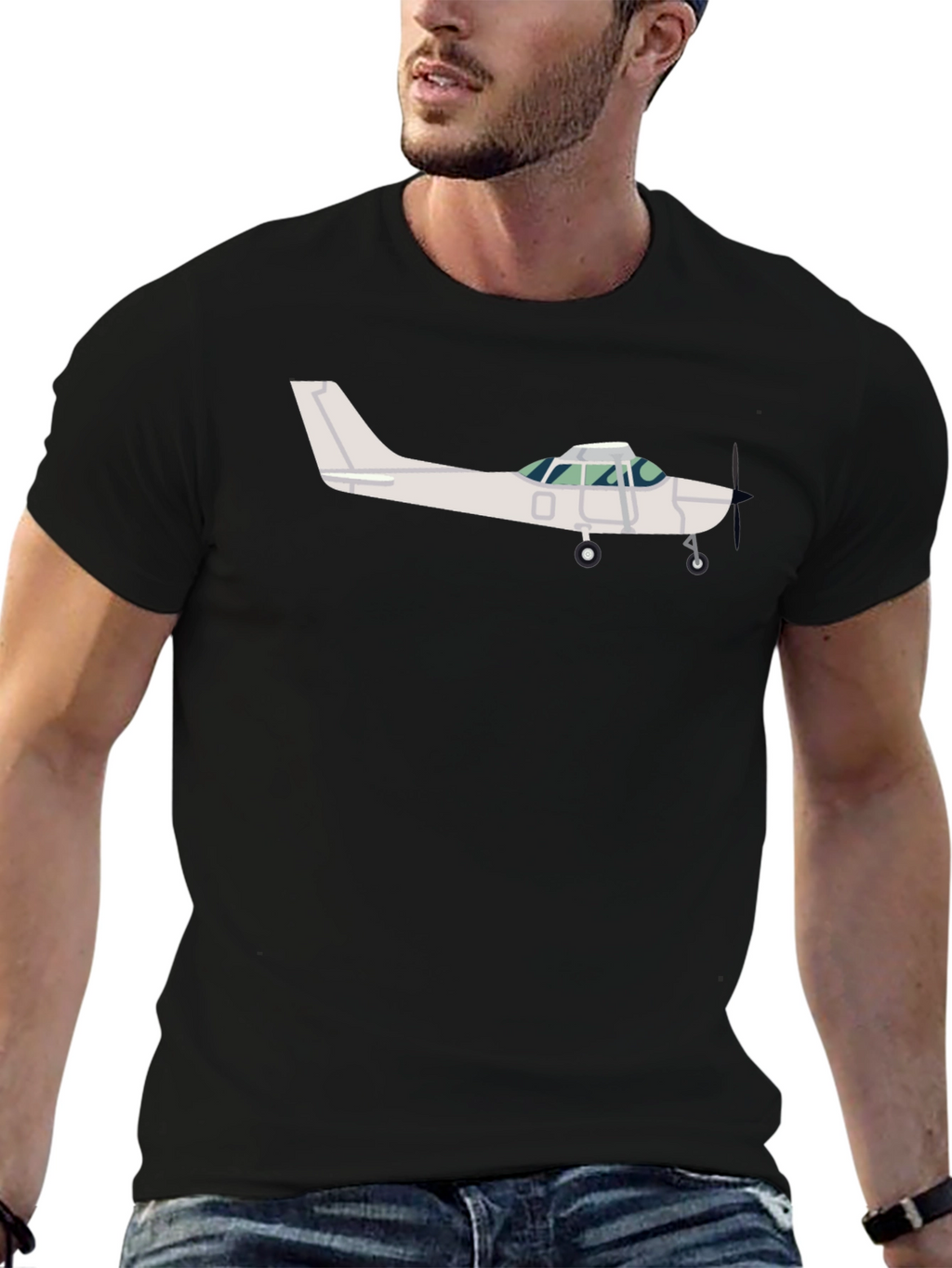 Aviation T-Shirt: Single Engine Airplane Design