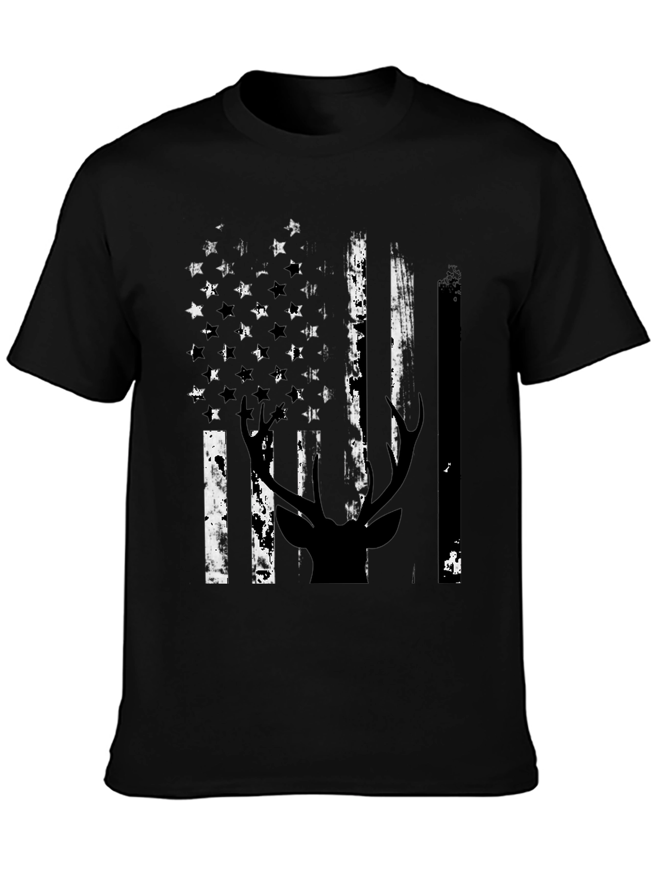 American Flag Deer Silhouette Graphic Tee