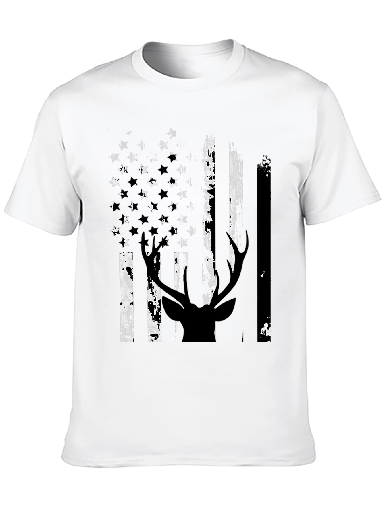 American Flag Deer Silhouette Graphic Tee