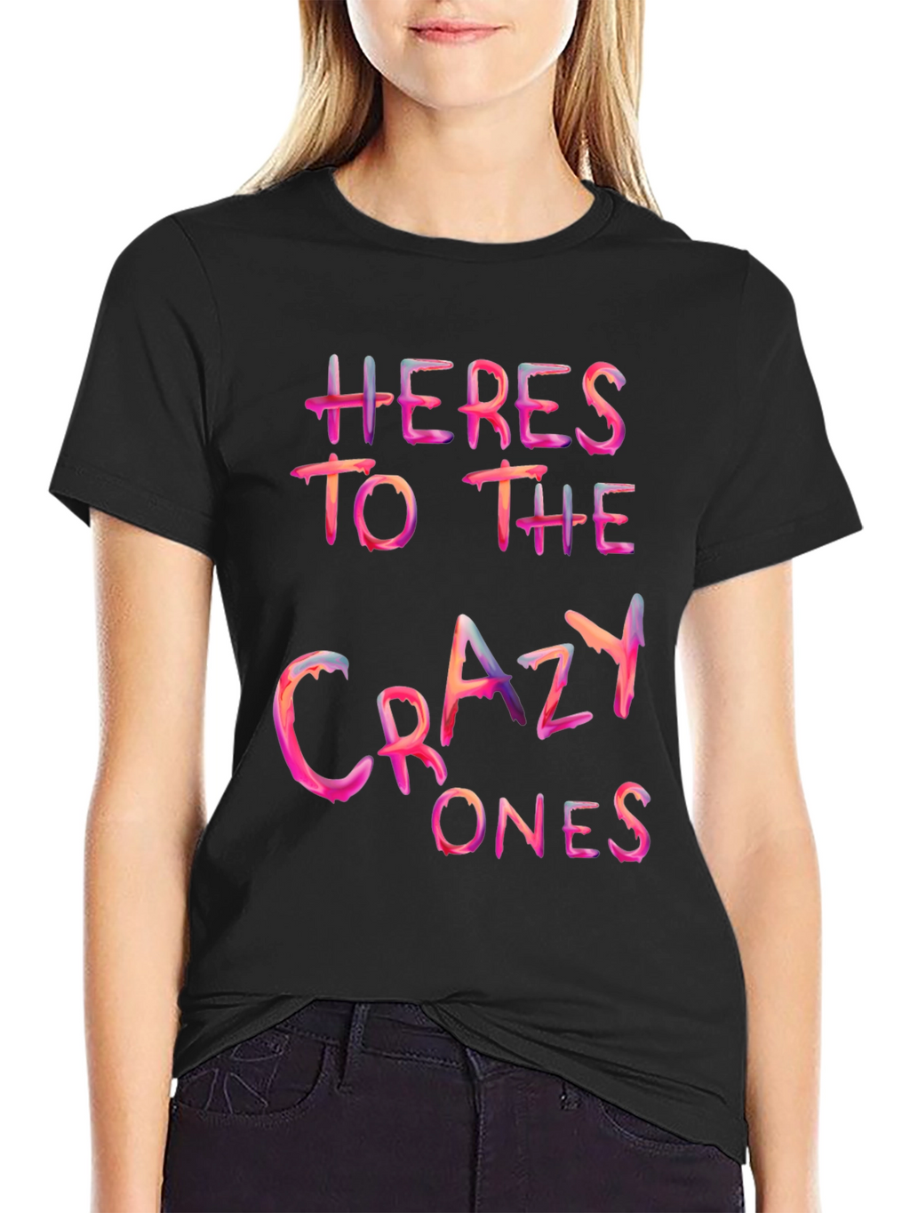 Heres to the Crazy Ones Graphic Tee - Black