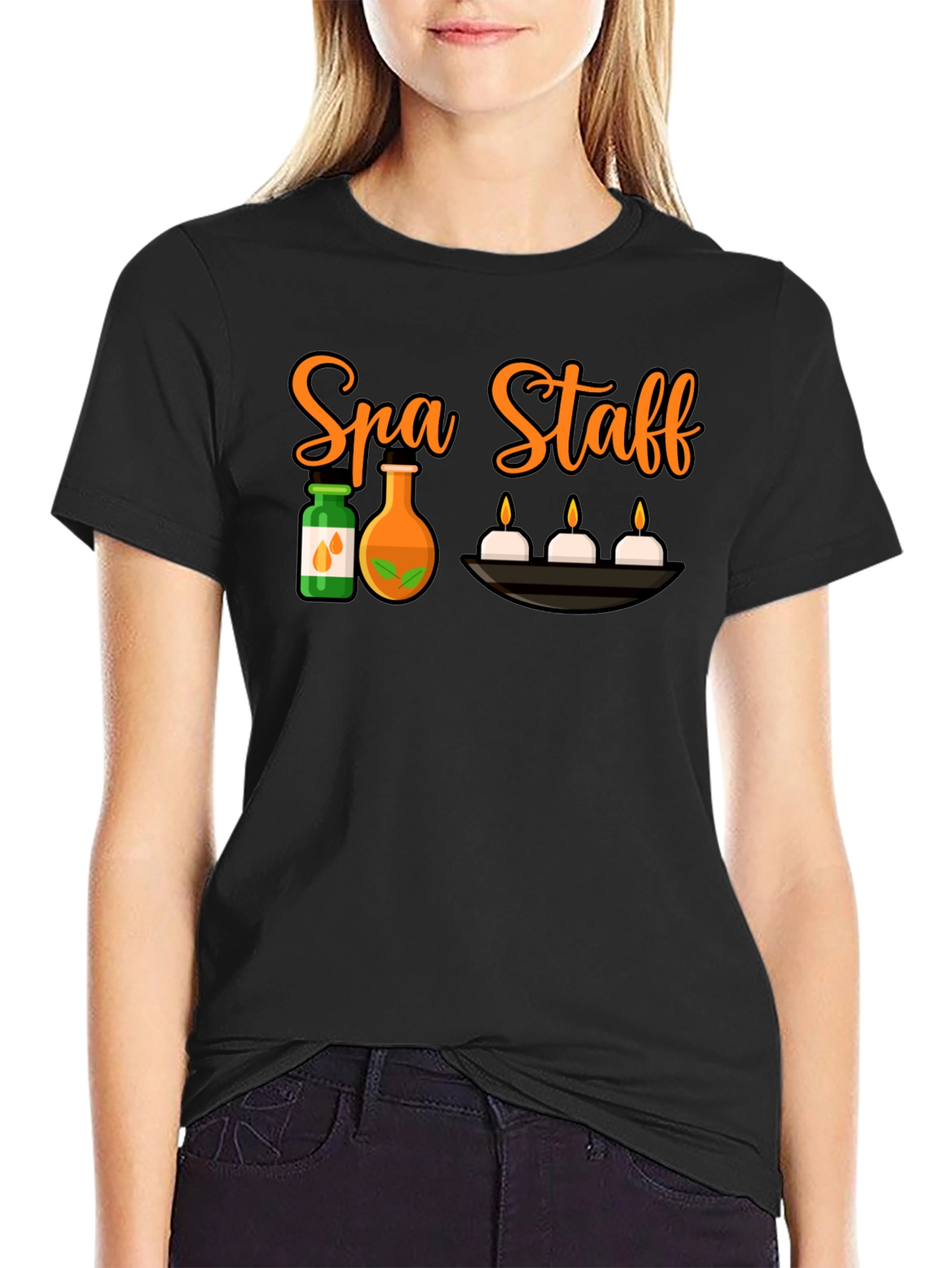 Spa Staff Black T-Shirt