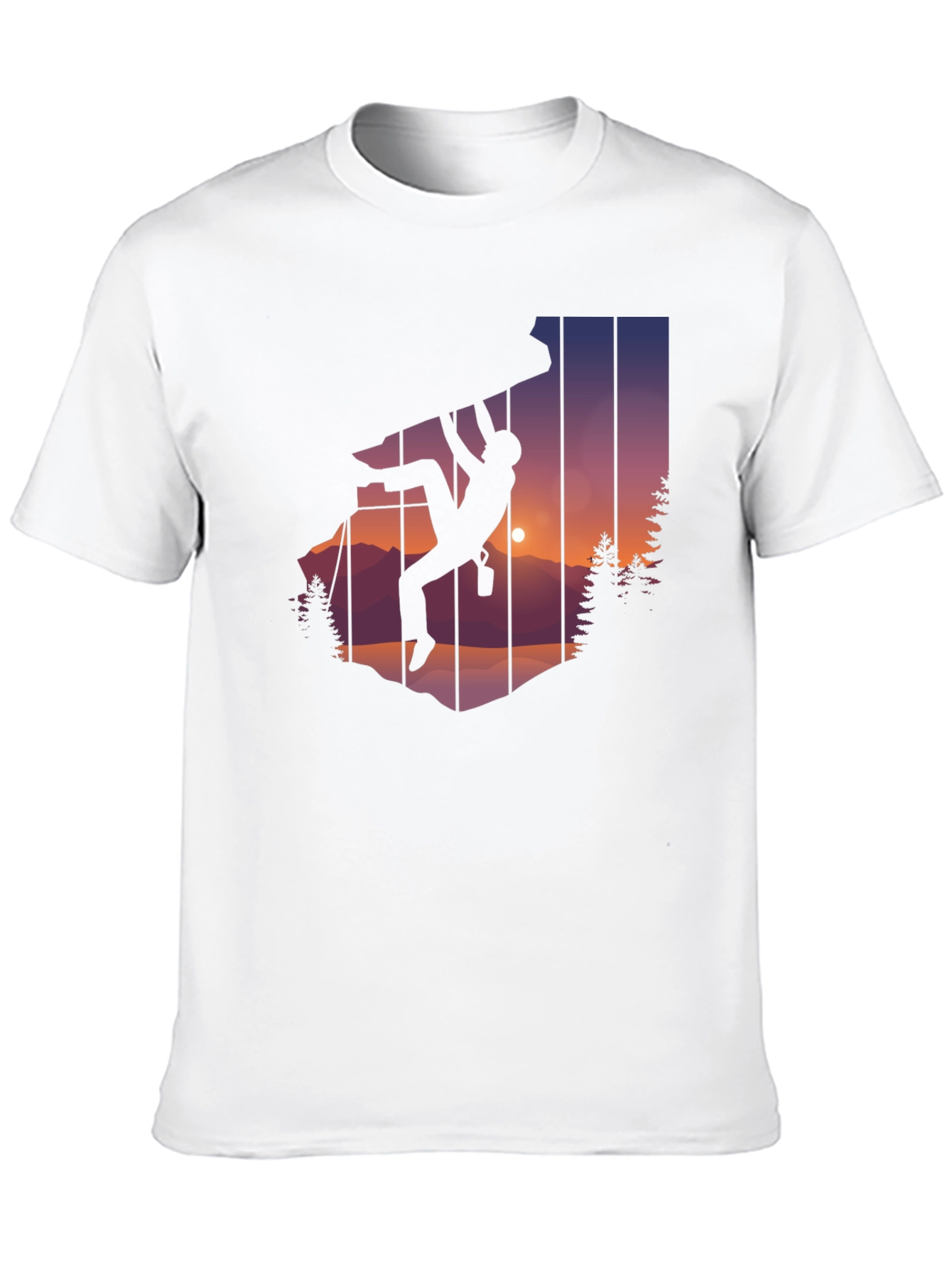 Climbing Silhouette Graphic Tee - Adventure T-Shirt