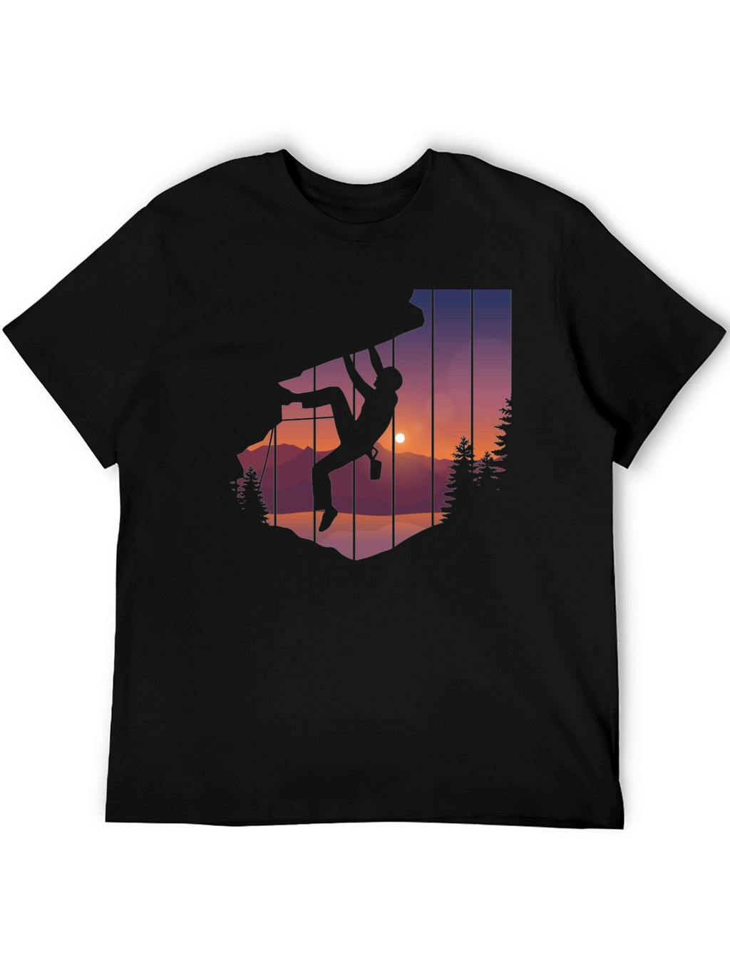 Climbing Silhouette Graphic Tee - Adventure T-Shirt