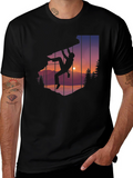 Climbing Silhouette Graphic Tee - Adventure T-Shirt
