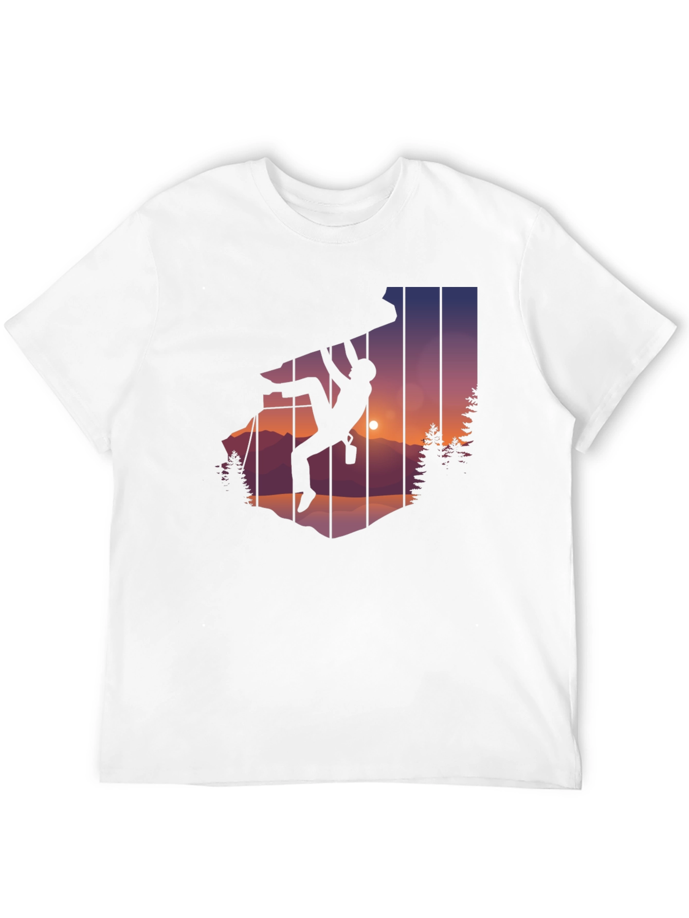 Climbing Silhouette Graphic Tee - Adventure T-Shirt