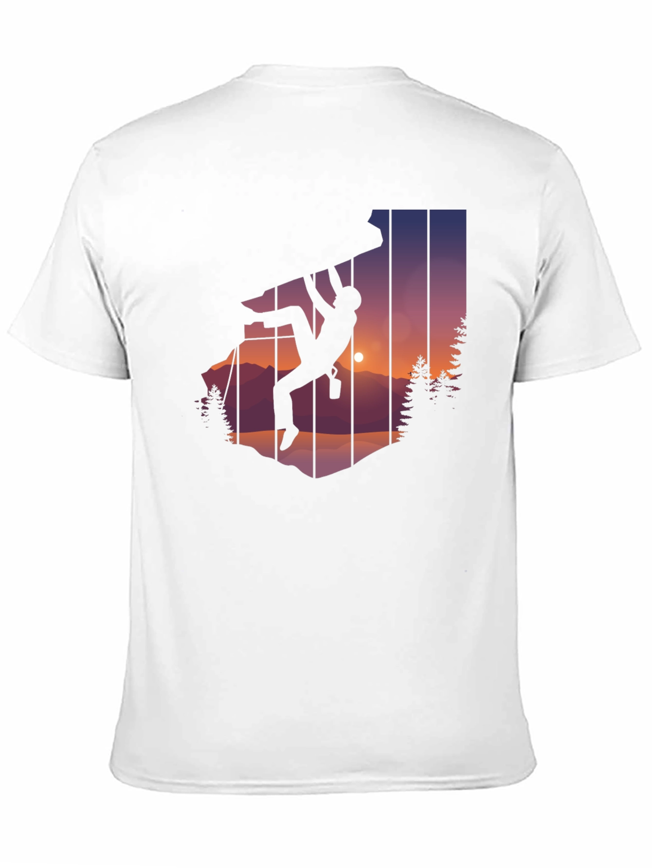 Climbing Silhouette Graphic Tee - Adventure T-Shirt