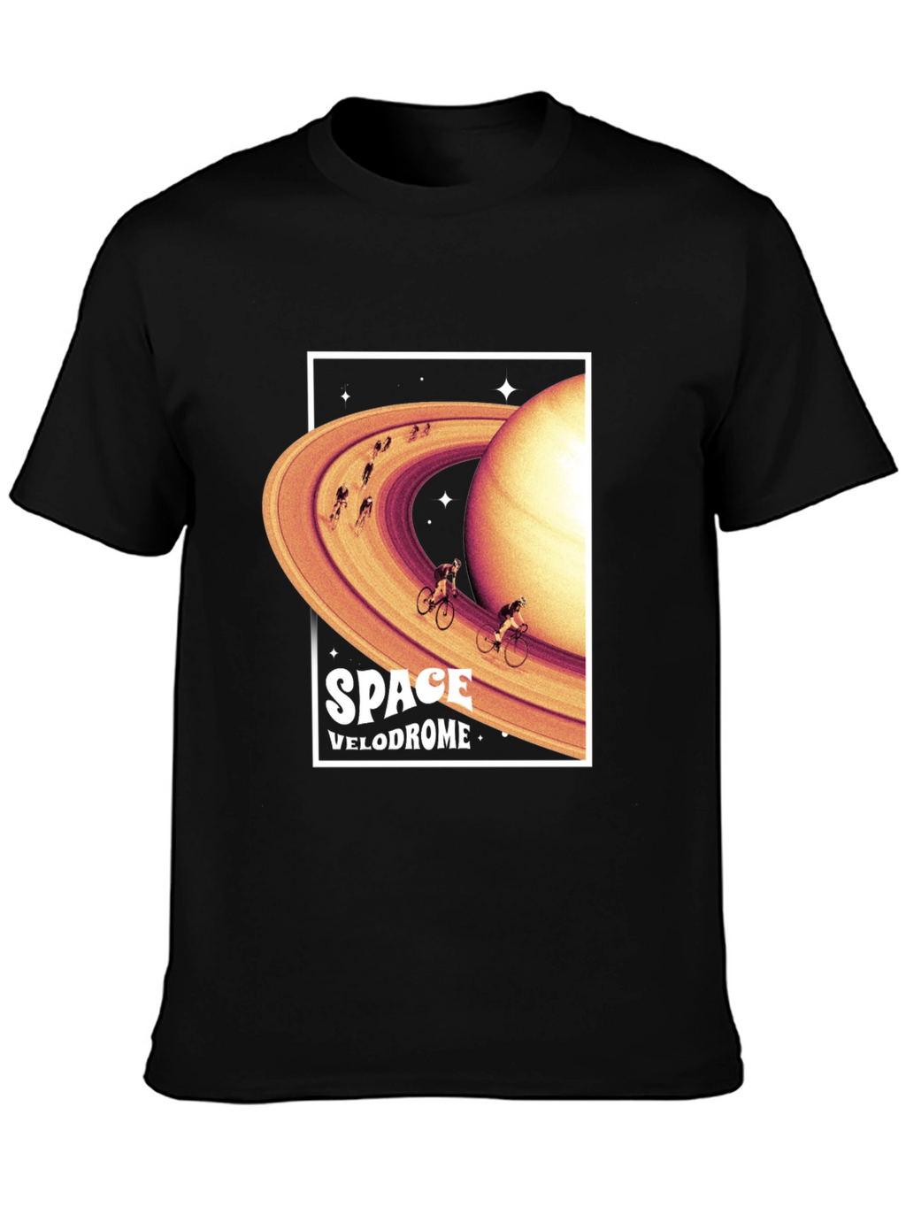 Space Velodrome Graphic T-Shirt - Saturn Cycling Tee