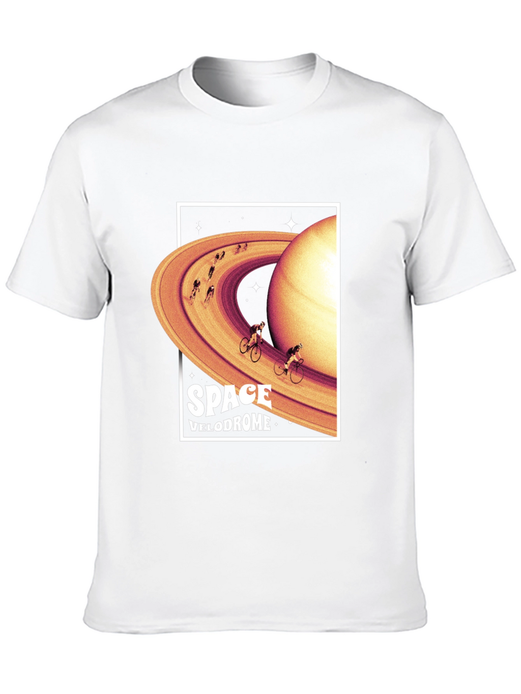 Space Velodrome Graphic T-Shirt - Saturn Cycling Tee