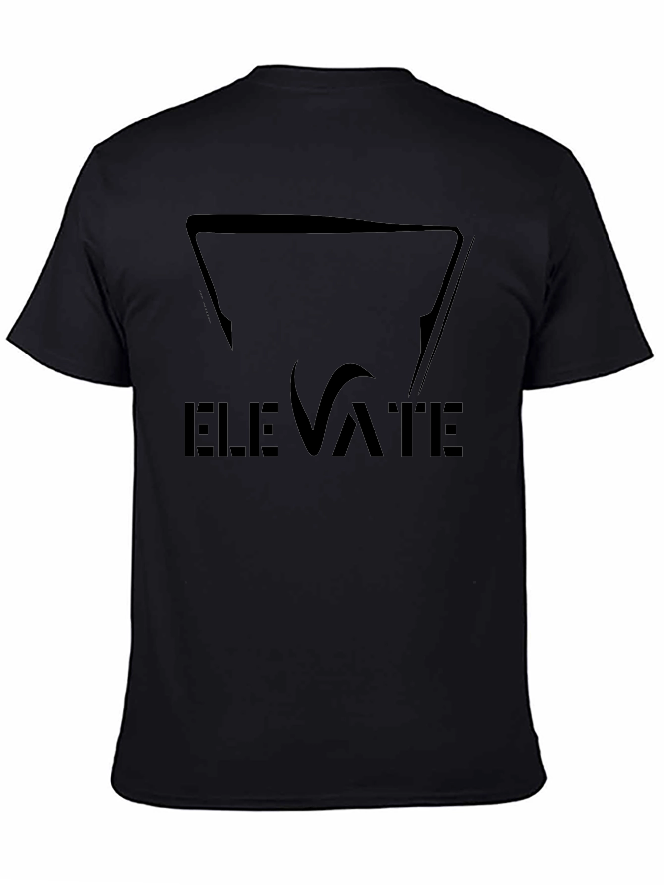 Elevate Black Graphic Tee - Stylish Mens T-Shirt