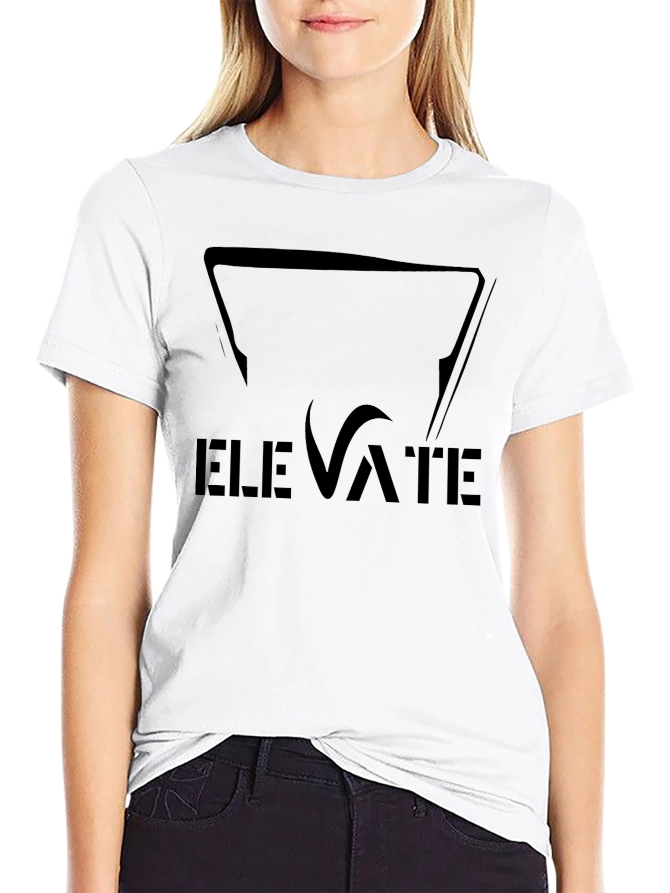 Elevate Black Graphic Tee - Stylish Mens T-Shirt
