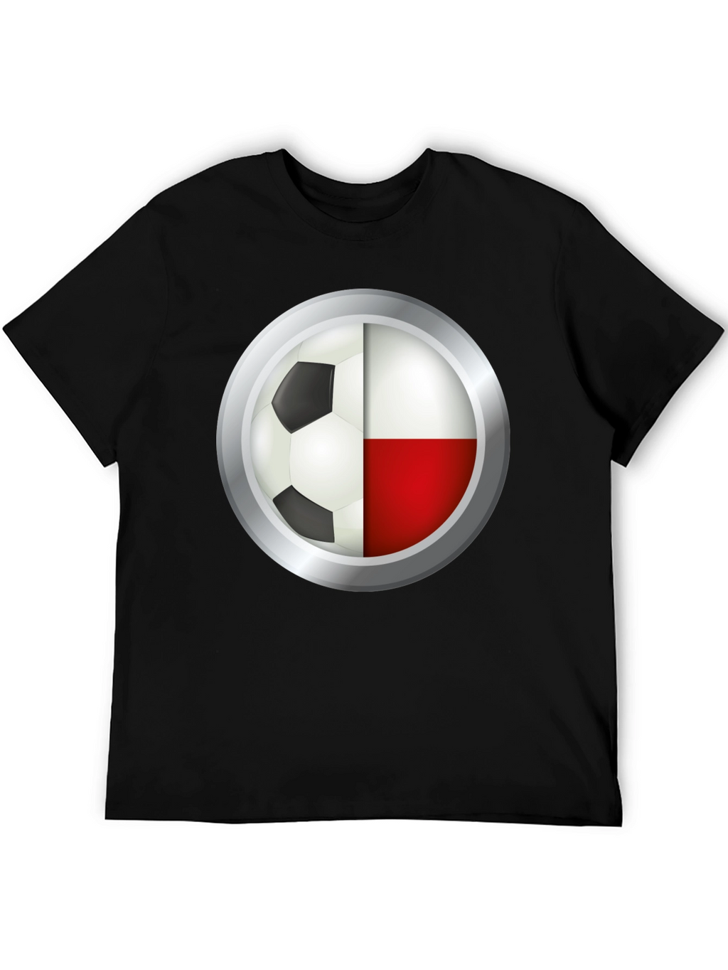 Poland Soccer Ball T-Shirt - Polish Flag Football Tee