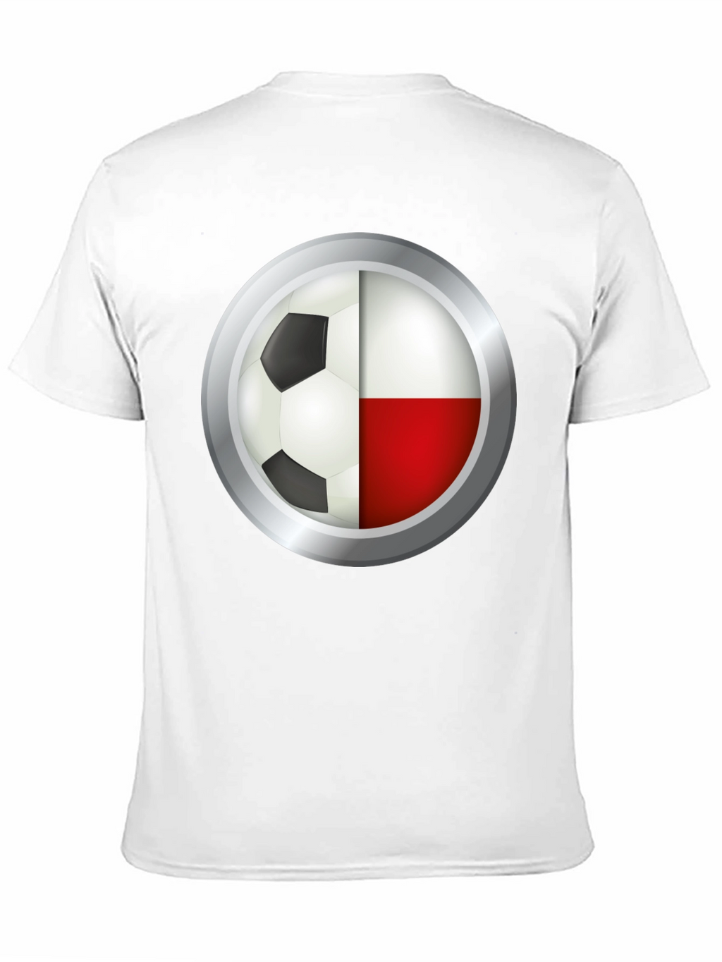 Poland Soccer Ball T-Shirt - Polish Flag Football Tee