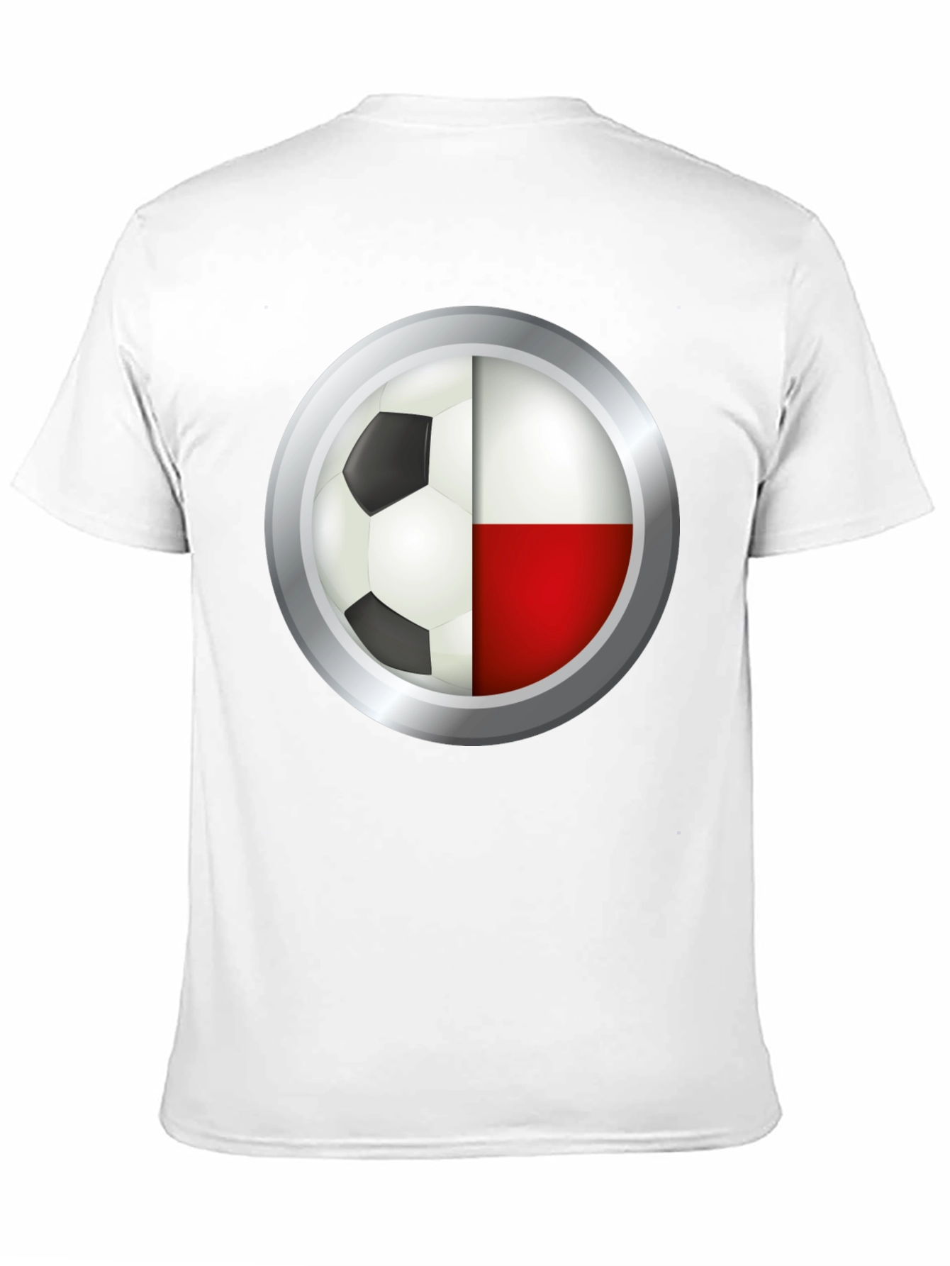 Poland Soccer Ball T-Shirt - Polish Flag Football Tee