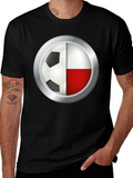 Poland Soccer Ball T-Shirt - Polish Flag Football Tee