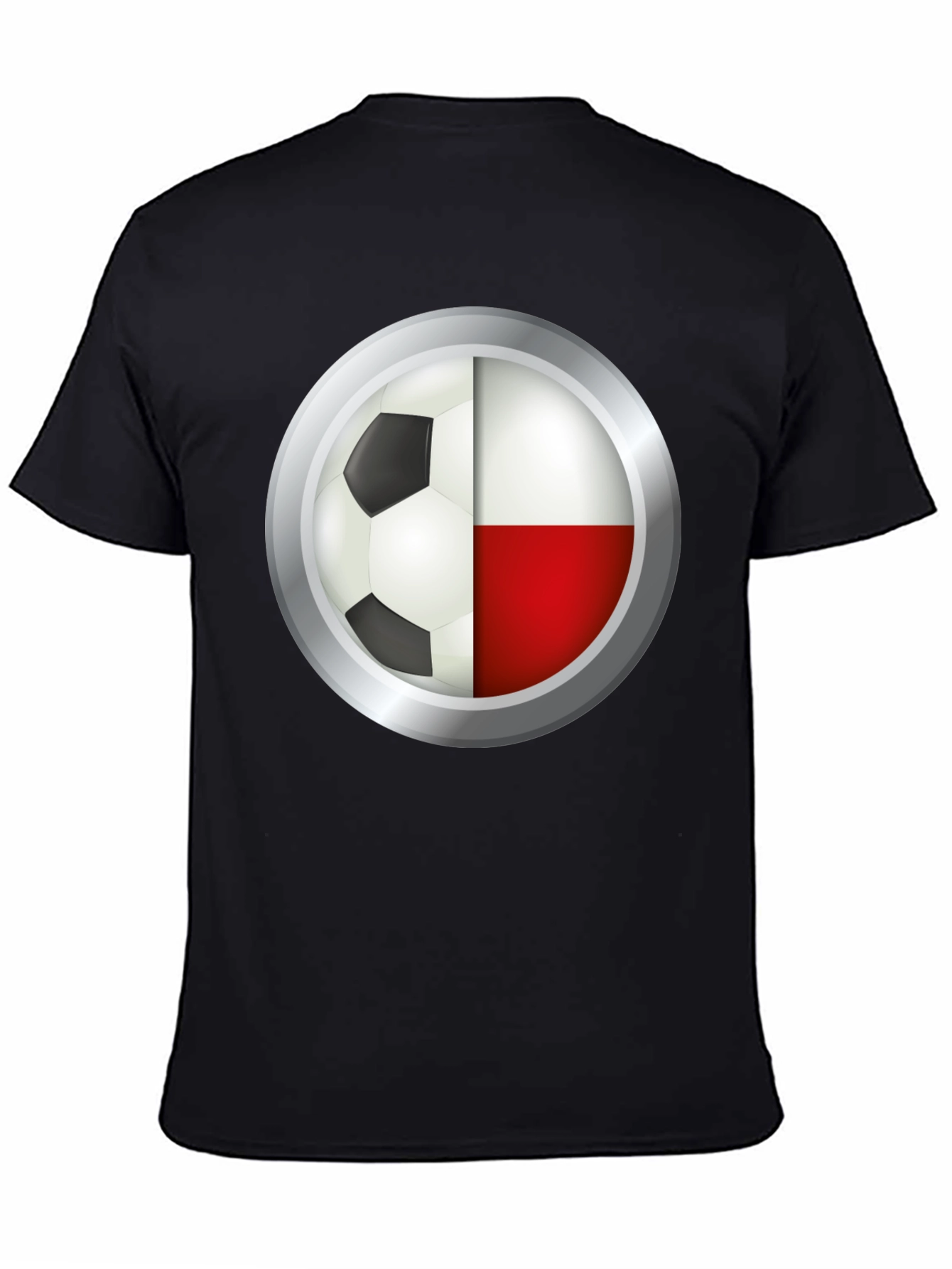 Poland Soccer Ball T-Shirt - Polish Flag Football Tee