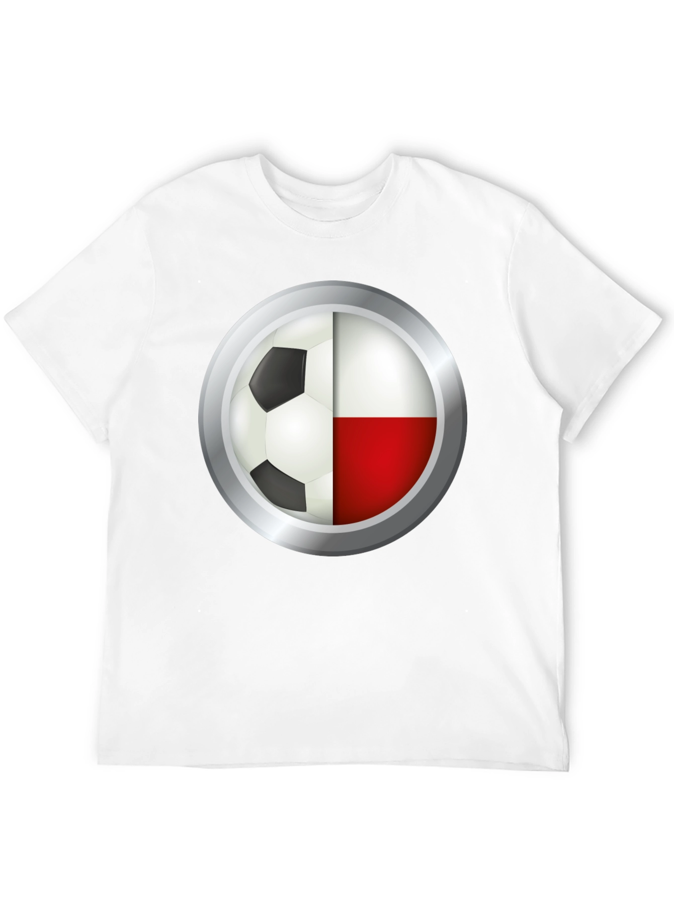 Poland Soccer Ball T-Shirt - Polish Flag Football Tee